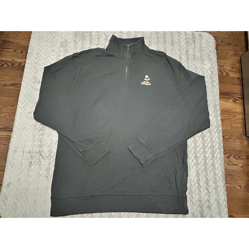 Disneyland Mens Medium Pullover Waffle 1/4 Zip Mickey Mouse Disney Parks - Picture 2 of 6